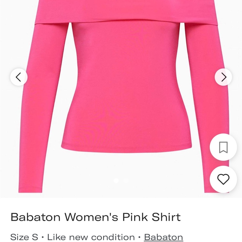 Aritzia Babaton Women's Pink Long Sleeve Top
